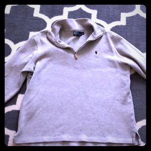 Ralph polo Lauren sweater half zipper size XL gray
